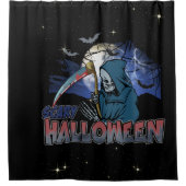 Schaamskelet in de Scary Dark Night Halloween Douchegordijn (Voorkant)
