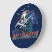 Schaamskelet in de Scary Dark Night Halloween Grote Klok (Hoek)