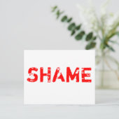 Schaamte Briefkaart (Staand voorkant)