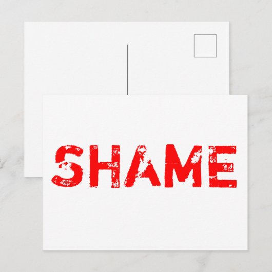 Schaamte Briefkaart (Voorkant / Achterkant)