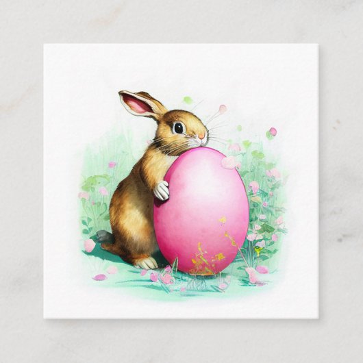 schaamte bunny zich verschuilt achter een groot pa informatiekaartje (Voorkant)