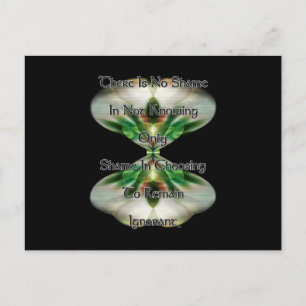 Schaamte en onwetendheid briefkaart