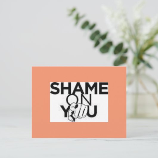 Schaamte op je Briefkaart (Staand voorkant)