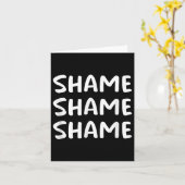 Schaamte Schaamte Schaamte, Grappig, Grappen, Sarc Kaart (Gele Bloem)