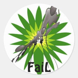 Schaamte voor BP FaiL Ronde Sticker