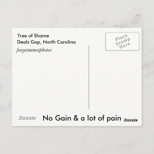 Schaamtelijn Briefkaart (Achterkant)