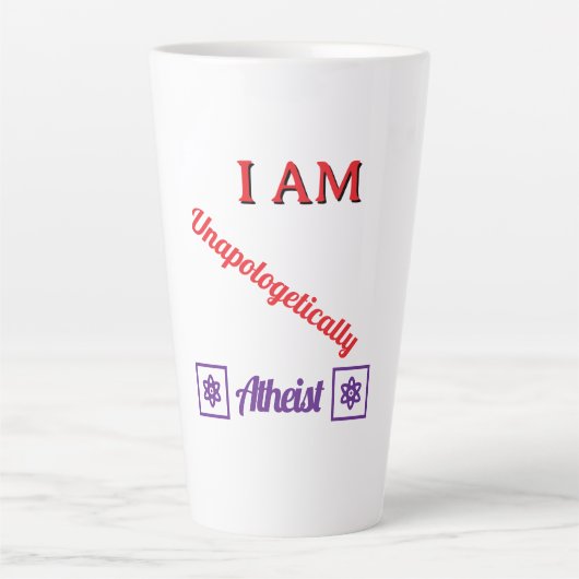 Schaamteloos atheïst latte mok (Voorkant)