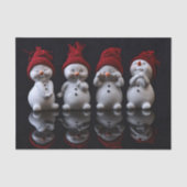 Schaamteloos Cute Snowmen Tissuepapier (Voorkant)
