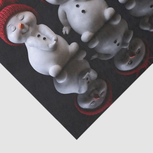 Schaamteloos Cute Snowmen Tissuepapier (Detail)