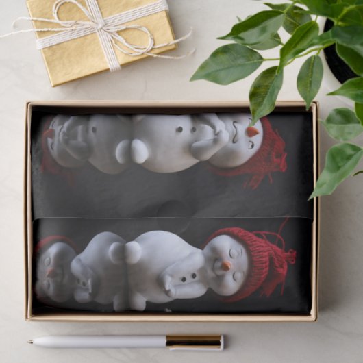 Schaamteloos Cute Snowmen Tissuepapier (Geschenk)
