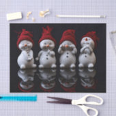Schaamteloos Cute Snowmen Tissuepapier (Craft)