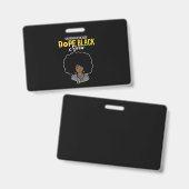 Schaamteloos Dope Zwarte Verpleegster Badge (Voor- en achterkant)