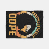 Schaamteloos Drugs Afro Dame Black Pride Afrika Fleece Deken (Voorkant (Horizontaal))
