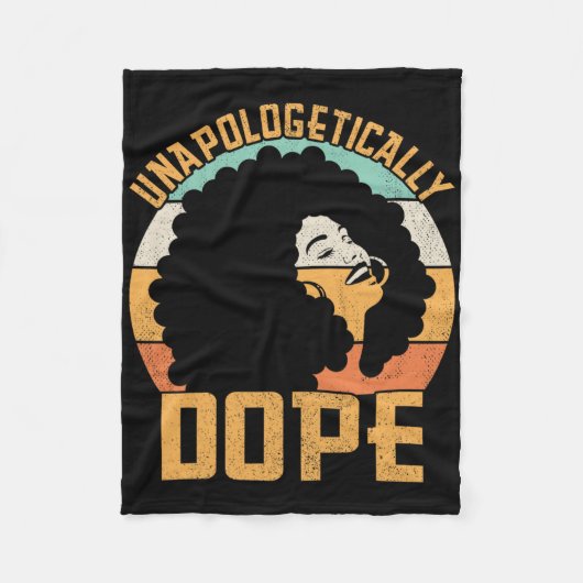Schaamteloos Drugs Afro Dame Black Pride Afrika Fleece Deken (Voorkant)