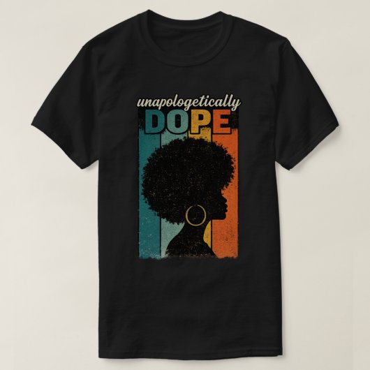 Schaamteloos Geweldige Afro Retro T-shirt (Design voorkant)