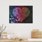 schaamteloos hart uit liefde poster (Keuken)
