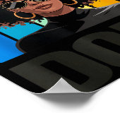 Schaamteloos stijlvolle Afro-vrouw  Poster (Hoek)