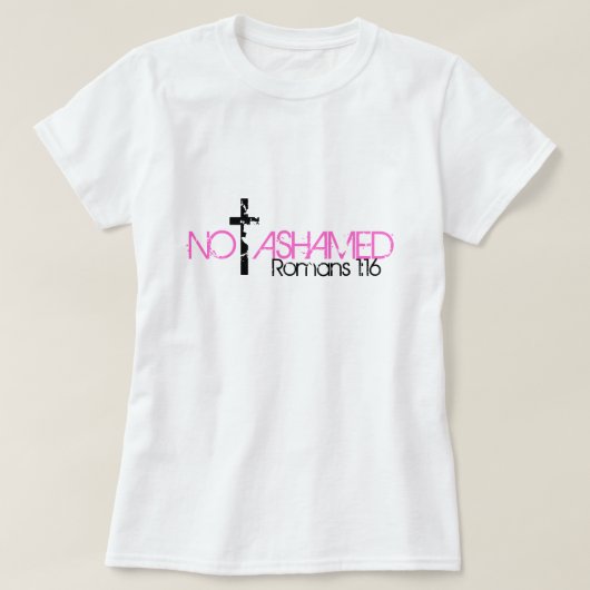 Schaamteloze tweetalige Romeinen 1:16 T-shirt (Design voorkant)
