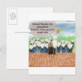 Schaap Afstudeerdag Grappig Aankondigingskaart (Voorkant / Achterkant)
