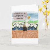 Schaap Afstudeerdag Grappig Kaart (Gele Bloem)