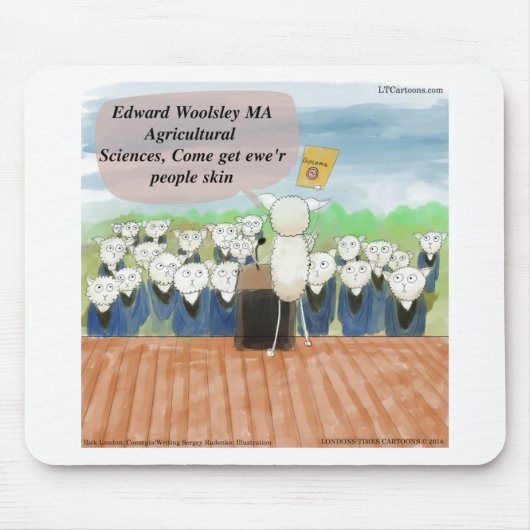 Schaap Afstudeerdag Grappig Muismat (Voorkant)