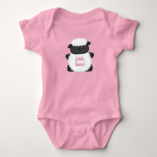 Schaap Baby Shower Roze Romper (Voorkant)