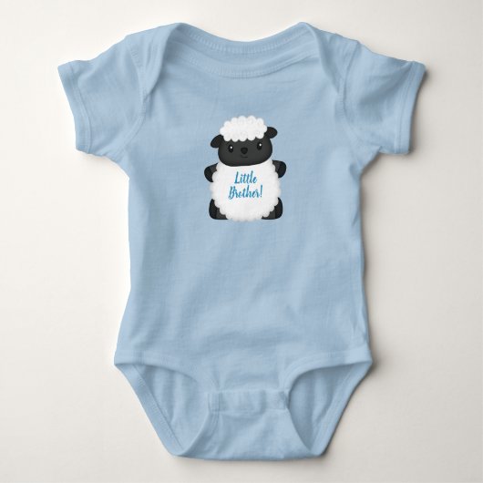 Schaap babyshower blauw romper (Voorkant)
