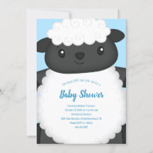 Schaap babyshower boerderij blauwe jongen