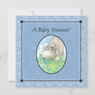 Schaap babyshower uitnodigingen door Molly Harriso