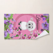 Schaap Bloemen Roze Handen Badkamer Handdoek Sets (Handdoek)