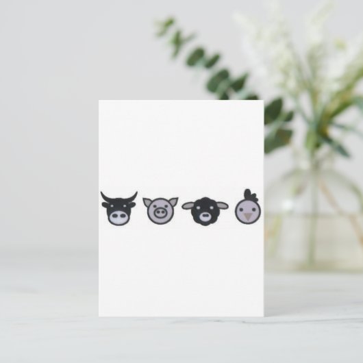 schaap briefkaart (Staand voorkant)