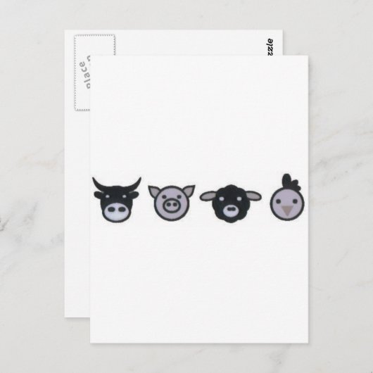 schaap briefkaart (Voorkant / Achterkant)