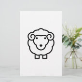 Schaap Briefpapier (Staand voorkant)