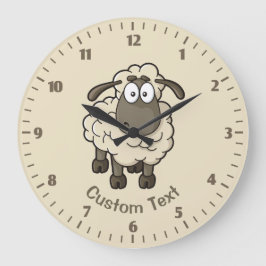 Schaap Cartoon Beige Grote Klok