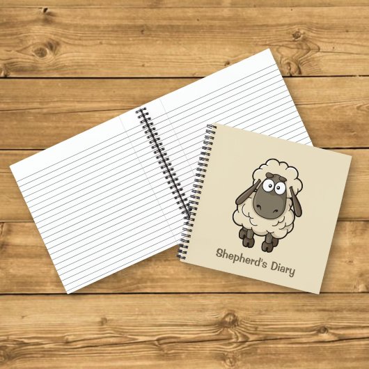 Schaap Cartoon Beige Notitieboek