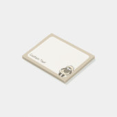 Schaap Cartoon Beige Post-it® Notes (Schuin)