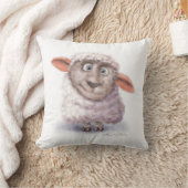 Schaap Cartoon Met Wattenbol Kussen (Deken)