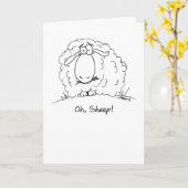 Schaap! Cartoon Verlate Verjaardag Kaart (Gele Bloem)