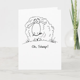 Schaap! Cartoon Verlate Verjaardag Kaart