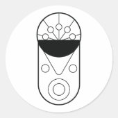 Schaap Chinese Ronde Sticker (Voorkant)