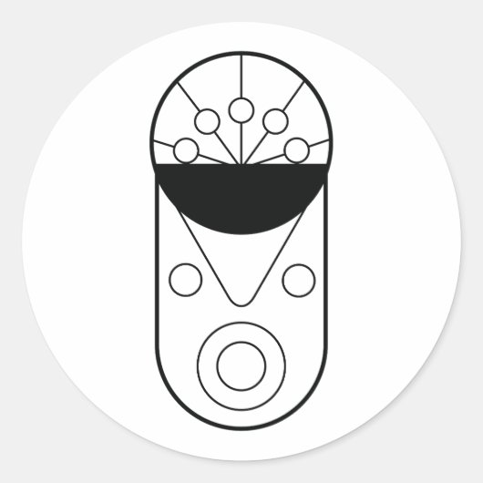 Schaap Chinese Ronde Sticker (Voorkant)