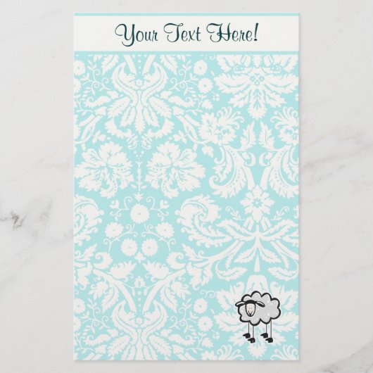 Schaap; Cute Briefpapier (Voorkant)