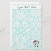 Schaap; Cute Briefpapier (Voorkant / Achterkant)