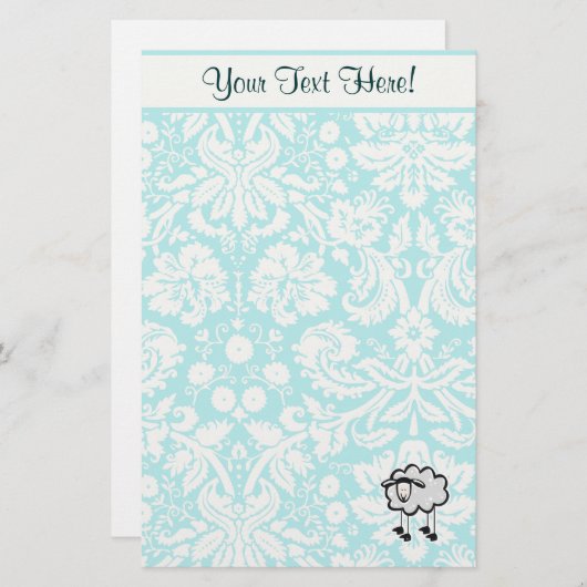 Schaap; Cute Briefpapier (Voorkant / Achterkant)