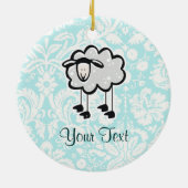 Schaap; Cute Keramisch Ornament (Achterkant)