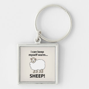 Schaap dat ik mezelf warm kan houden Schaap Sleutelhanger