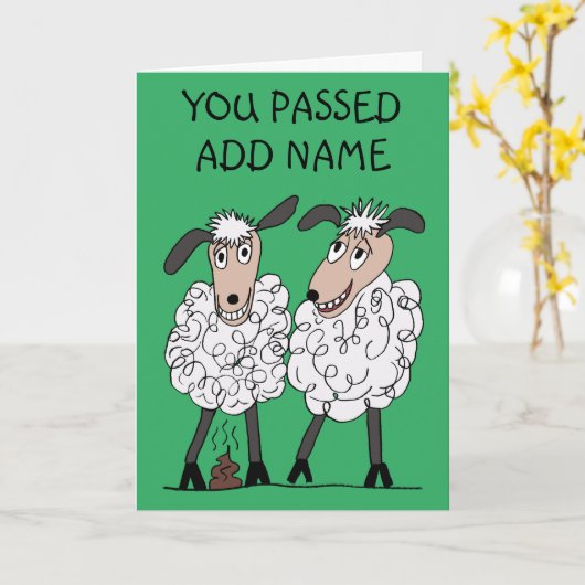 Schaap dat je passeerde kaart (Gele Bloem)