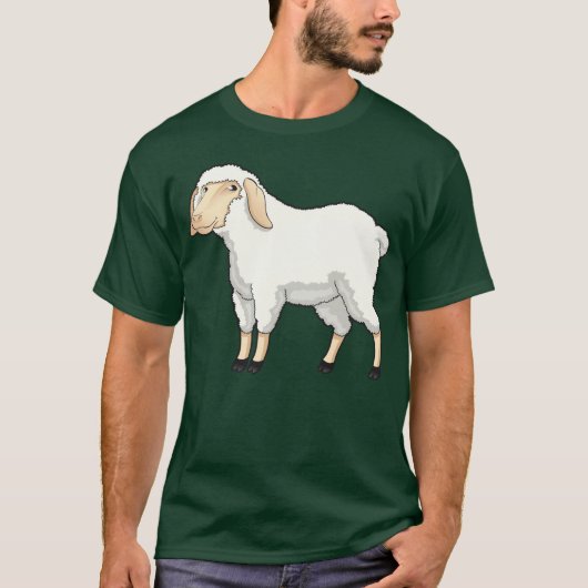 Schaap Dieren retro T-shirt (Voorkant)