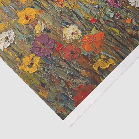 Schaap en herderin met Wildflowers Decoupage Tissuepapier (Detail)