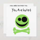 Schaap en kruisbeenderen. Groen en zwart. Kaart (Voorkant / Achterkant)